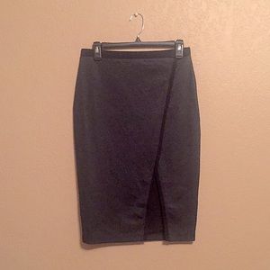 Tight, Grey, Patterned Skirt